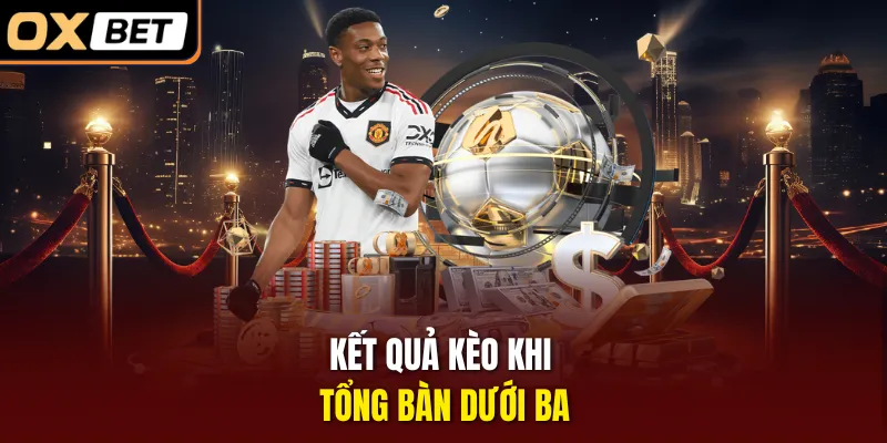 Kết quả kèo khi tổng bàn dưới ba